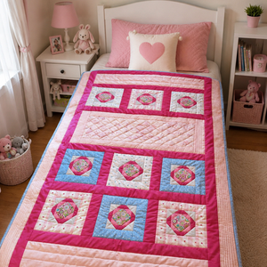 Cuvertura Patchwork - Coeur de maman 1 - Artynos.ro