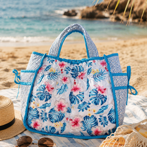Geanta Patchwork cu organizator detasabil - Lagoon - genți și portofele - geantă pentru cumpărături - totebaguri - Artynos.ro