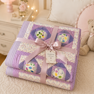 Cuvertură patchwork pentru copii � Grădina Lila - casă & stil de viață - textile de casă - cuvertură de pat - Artynos.ro