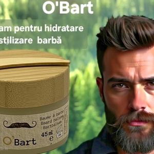 OBart Balsam solid hranitor pentru hidratare si stilizare barba, Onaturalis, 45 ml, Baie și Frumusețe, Accesorii bărbierit, , ARTYNOS