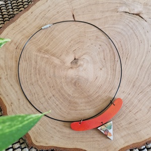 Colier portocaliu, Bijuterii, Coliere, Pictura, ARTYNOS