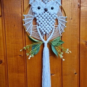Decoratiune Bufnita - casă & stil de viață - accesorii pentru decorat casa - decorațiuni de pereți, decorațiuni suspendate - decorațiuni perete, macramé - Artynos.ro