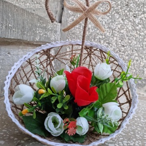 Umbrela cu flori - casă & stil de viață - accesorii pentru decorat casa - decorațiuni de pereți, decorațiuni suspendate - decorațiuni perete, macramé - Artynos.ro