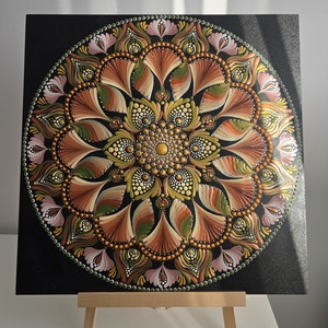 Armonia Pamantului � mandala pictata manual, arta decorativa premium, Casa & Stil de viata, Decoratiuni de casa, Decor spiritual, Mandala, Pictura, ARTYNOS