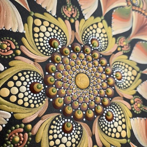 Armonia Pământului � mandală pictată manual, artă decorativă premium - casă & stil de viață - decorațiuni de casă - decor spiritual - mandala - Artynos.ro