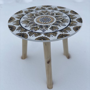 Masuta de cafea - Mandala Gold Dream, Casa & Stil de viata, Mobilier artizanal, Mese, Pictura, ARTYNOS