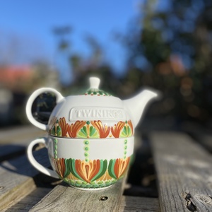 Ceainic - pictat manual - casă & stil de viață - echipamente de bucătărie - accesorii de depozitare  - cutie ceai și cafea - Artynos.ro