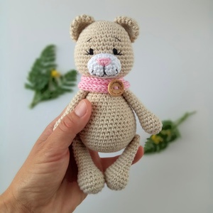 Set jucării croșetate ursuleț Mia - jucării și echipamente pentru copii - plușuri - păpușă croșetată, păpușă de pluș - Artynos.ro