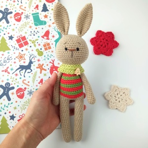 Jucărie croșetată iepuraș Rory - jucării și echipamente pentru copii - plușuri - păpușă croșetată, păpușă de pluș - Artynos.ro