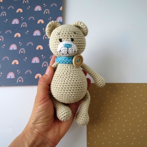 Set jucării croșetate ursuleț Teddy - jucării și echipamente pentru copii - plușuri - păpușă croșetată, păpușă de pluș - Artynos.ro