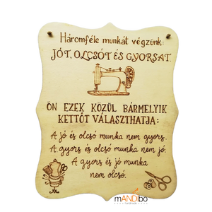Tablita pirogravata pentru croitorii - Artynos.ro