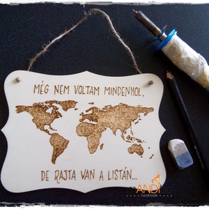 Tablita pentru iubitorii calatoriilor, Casă & Stil de viață, Accesorii pentru decorat casa, Picturi murale, Panouri și tablouri, panouri decorative, Gravare, pirogravură, Prelucrarea lemnului, ARTYNOS