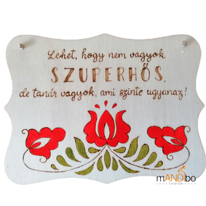 Tablita pirogravata pentru profesori - Artynos.ro