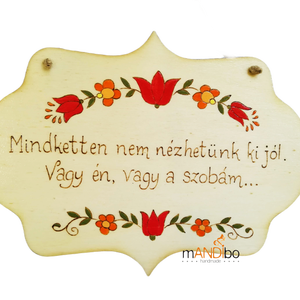Tablita pirogravata haioasa, Casă & Stil de viață, Accesorii pentru decorat casa, Decorațiuni de geam și decorațiuni de ușă , Ornamente de ușă , Gravare, pirogravură, Prelucrarea lemnului, ARTYNOS