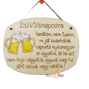Tablita pirogravata - Aniversare 2, Casă & Stil de viață, Accesorii pentru decorat casa, Decorațiuni de geam și decorațiuni de ușă , Ornamente de ușă , Gravare, pirogravură, Prelucrarea lemnului, ARTYNOS