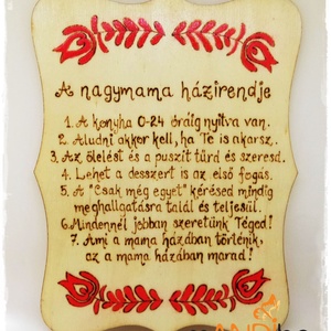 Tablita pirogravata - Bunica 2, Casa & Stil de viata, Accesorii pentru decorat casa, Decoratiuni de pereti, decoratiuni suspendate, Decoratiuni suspendate, Gravare, pirogravura, Prelucrarea lemnului, ARTYNOS