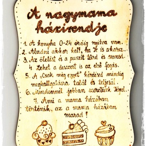 Tablita pirogravata - Bunica 3, Casa & Stil de viata, Accesorii pentru decorat casa, Decoratiuni de pereti, decoratiuni suspendate, Decoratiuni suspendate, Gravare, pirogravura, Prelucrarea lemnului, ARTYNOS