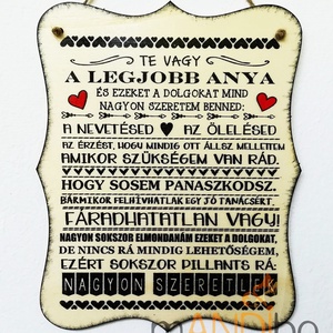 Tablita decorativa - cea mai buna mama - Artynos.ro