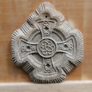 medalion piatra cruce celtica, Casa & Stil de viata, Decoratiuni de casa, Decoratiuni de pereti, Placa decorativa, Sculptura in piatra, Sculptura, ARTYNOS