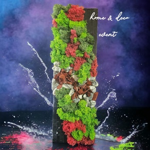 Tablou licheni stabilizati,16x50 cm - casă & stil de viață - accesorii pentru decorat casa - decorațiuni de pereți, decorațiuni suspendate - tablou cu licheni - Artynos.ro