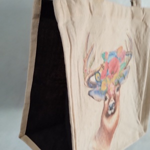 Sacoșă cu bust cerb  - geantă și husă - geantă pentru cumpărături - geantă shopper, geantă tote, geantă textilă - Artynos.ro