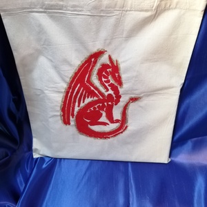 Sacoșă dragon roșu - genți și portofele - geantă pentru cumpărături - totebaguri - Artynos.ro