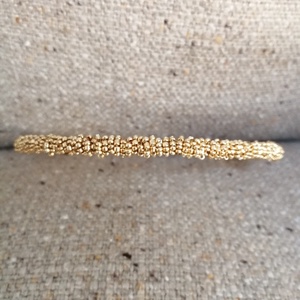 Cordeluță cu mărgele aurii - îmbrăcăminte și modă - accesorii păr - bandă de păr și agrafe păr - Artynos.ro