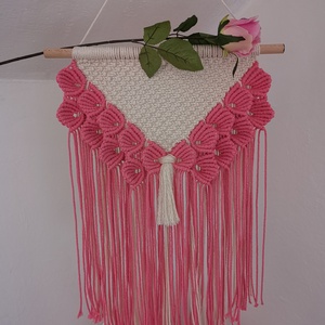 Decor perete macrame flori - casă & stil de viață - accesorii pentru decorat casa - decorațiuni de pereți, decorațiuni suspendate - decorațiuni perete, macramé - Artynos.ro