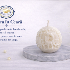 Lumanare romantica cuplu pe banca � decor handmade, Accesorii nunta, Bijuterii mireasa, Set bijuterii de mireasa, , ARTYNOS