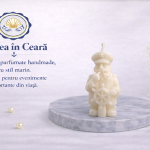 Lumanare decorativa Capitan Maritim � handmade Marea in Ceara, Accessorii si unelte, Materie prima mixta, Lumanare, , ARTYNOS