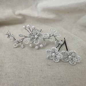 Set accesorii par mireasa/Ace par mireasă , Accesorii nuntă, Ornamente de păr de nuntă, Accesorii păr nuntă, Confecționarea bijuteriilor, ARTYNOS