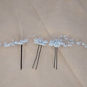 Set accesorii păr mireasa/Ace păr mireasă  - accesorii nuntă - ornamente de păr de nuntă - accesorii păr nuntă - Artynos.ro