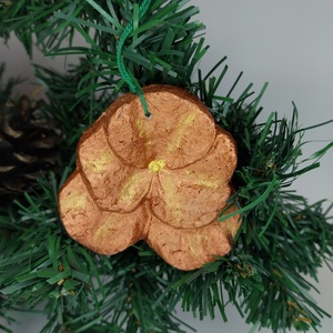 Glob de Craciun,Floare pentru brad din papier-maché  handmade, eco-friendly, Craciun, Decoratiuni de Craciun de casa, Globuri de Craciun, Produse fabricate din materiale reciclate, ARTYNOS