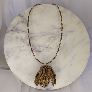 Colier lung cu lalea din margele  - Artynos.ro