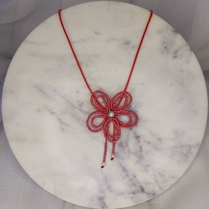 Martisor colier floral din margele de nisip, Bijuterii, Martisor, Confectionarea bijuteriilor, ARTYNOS