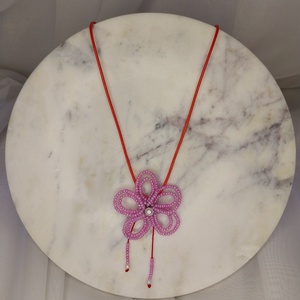 Martisor colier floral din margele de nisip, Bijuterii, Martisor, Confectionarea bijuteriilor, ARTYNOS