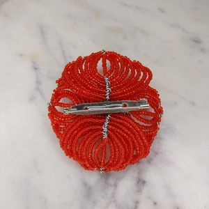 Mărțișor Broșă supradimensionată cu mac  - bijuterii - mărțișor - Artynos.ro