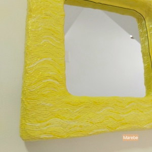 Oglindă Decorativă Texturata din Papier Mâch� � Artă Sustenabilă din Papier Mâché  - casă & stil de viață - decorațiuni de casă - oglinzi - Artynos.ro