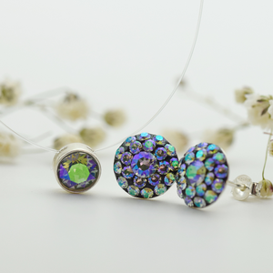 Set Handmade cu Cercei și Lănțișor fir transparent Paradise Shine � Argint 925 - bijuterii - seturi de bijuterii - Artynos.ro