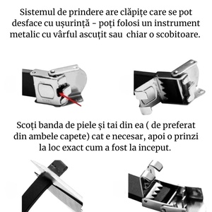 Bratara din piele naturala simbol Hairstylist � Argint 925 - bijuterii - brățări - brățări din argint - Artynos.ro