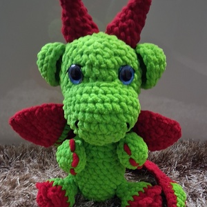 Dragon crosetat, Jucarii si echipamente pentru copii, Plusuri, Figurine de plus, Crosetat, Cusatura, ARTYNOS