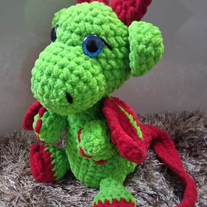 Dragon crosetat - jucării și echipamente pentru copii - plușuri - figurine de pluș - Artynos.ro