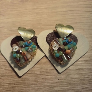 cercei din  piele naturala , Bijuterii, Cercei, Cercei din margele, , ARTYNOS