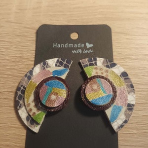 cercei din  piele naturală  - bijuterii - cercei - cercei cu figurine - Artynos.ro