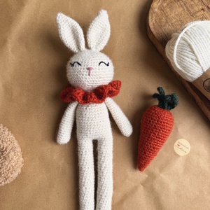 Carrot Bunny, Decor de sarbatori, Decoratiuni de Paste, Iepuras de Paste, Crosetat, ARTYNOS
