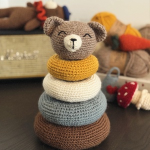 Bear Stacking Toy  - jucării și echipamente pentru copii - jocuri de construcții - Artynos.ro