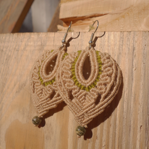 Cercei micro-macrame Jasp African - Artynos.ro