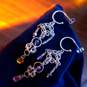 Cercei Chainmail Byzantine Diamond, Bijuterii, Cercei, Cercei și ornamente pentru urechi, Confecționarea bijuteriilor, ARTYNOS