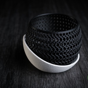 ghiveci decorativ imprimat 3D  echo - accessorii și unelte - obiecte de decorare - plastic - Artynos.ro