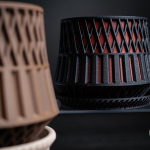 ghiveci decorativ imprimat 3D  axon - accessorii și unelte - obiecte de decorare - plastic - Artynos.ro